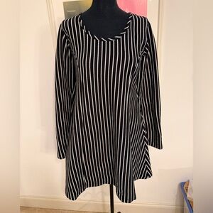 Elegant Striped Long Sleeve Dress